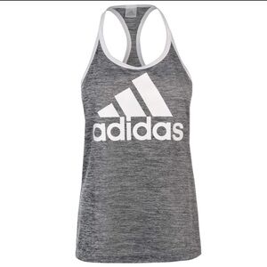 Adidas Gray Sleeveless Tank Top with Crew Neck